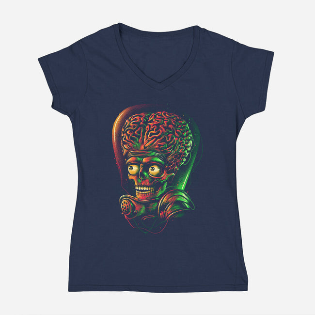 Colorful Attack-womens v-neck tee-glitchygorilla