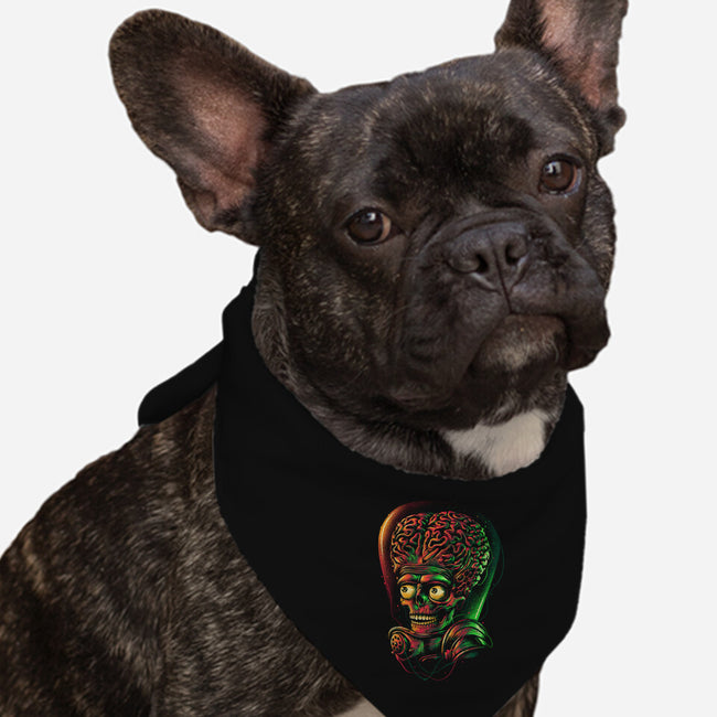 Colorful Attack-dog bandana pet collar-glitchygorilla