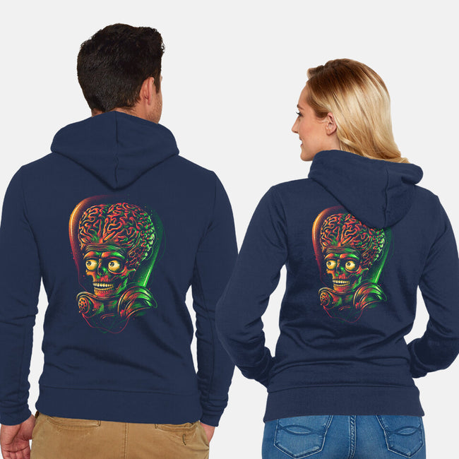 Colorful Attack-unisex zip-up sweatshirt-glitchygorilla