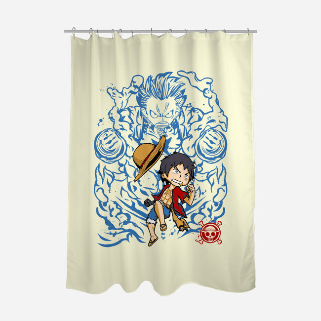 Be a Pirate King!-none polyester shower curtain-RamenBoy