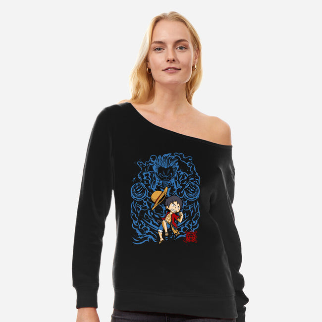 Be a Pirate King!-womens off shoulder sweatshirt-RamenBoy