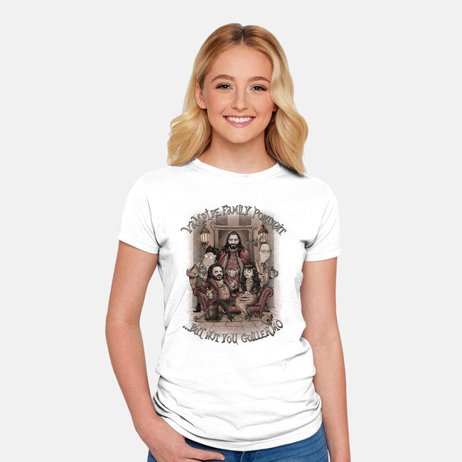 Vampire Family Portrait-womens fitted tee-saqman