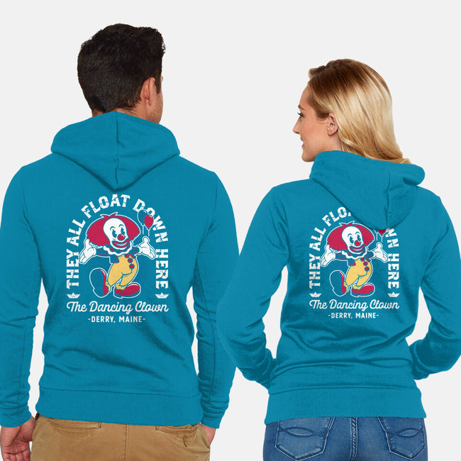 The Dancing Clown-unisex zip-up sweatshirt-Nemons