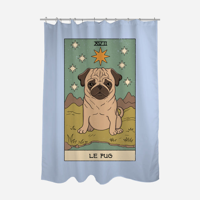 Le Pug-none polyester shower curtain-Thiago Correa