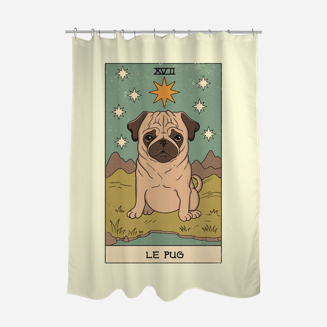 Le Pug-none polyester shower curtain-Thiago Correa