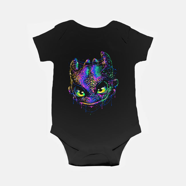 Colorful Midnight-baby basic onesie-glitchygorilla