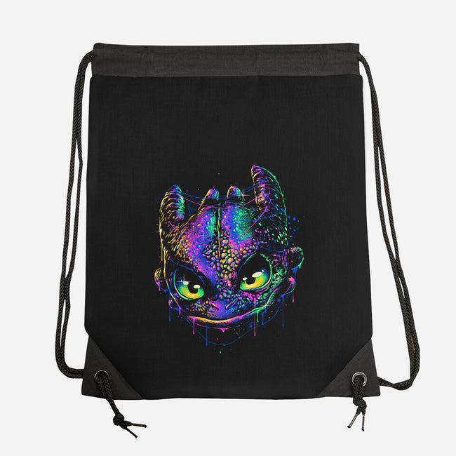 Colorful Midnight-none drawstring bag-glitchygorilla