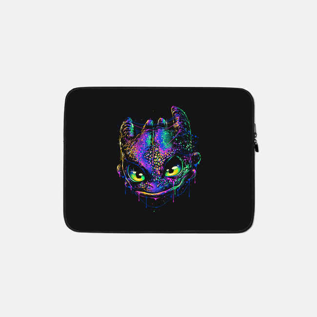 Colorful Midnight-none zippered laptop sleeve-glitchygorilla