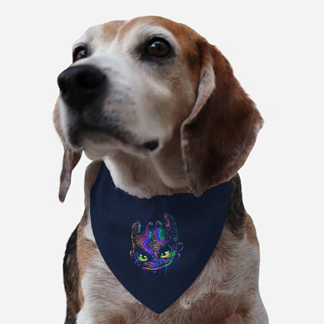 Colorful Midnight-dog adjustable pet collar-glitchygorilla