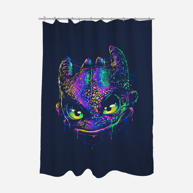 Colorful Midnight-none polyester shower curtain-glitchygorilla