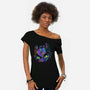 Colorful Midnight-womens off shoulder tee-glitchygorilla