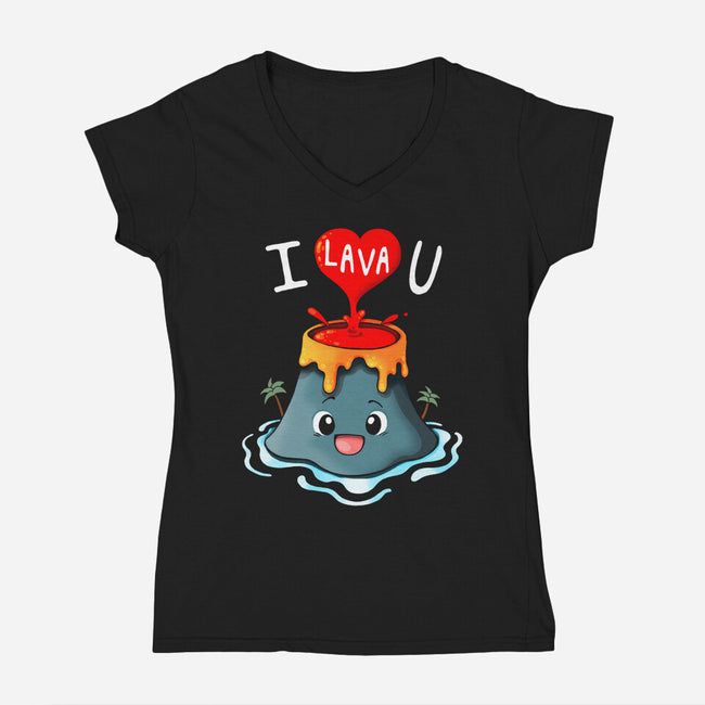 I Lava You-womens v-neck tee-Vallina84