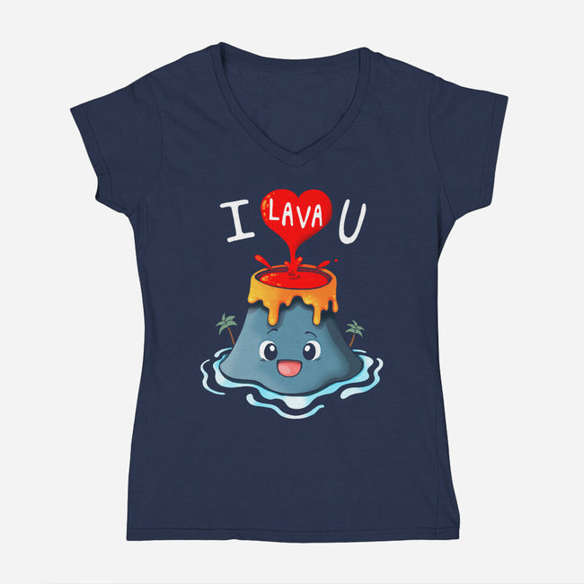 I Lava You-womens v-neck tee-Vallina84
