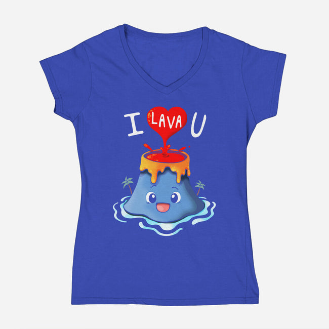 I Lava You-womens v-neck tee-Vallina84