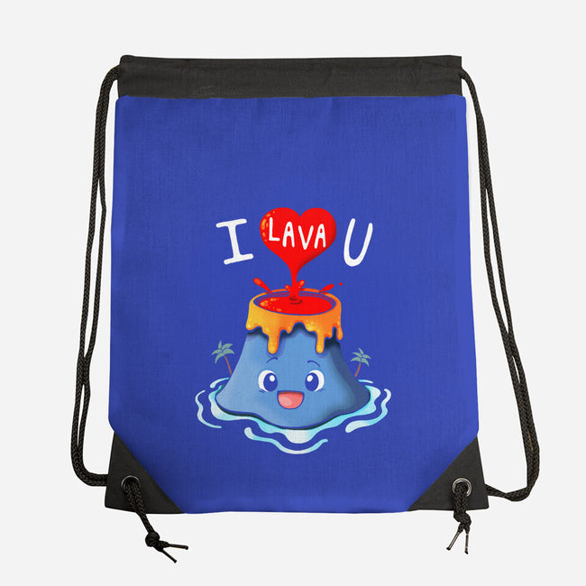 I Lava You-none drawstring bag-Vallina84