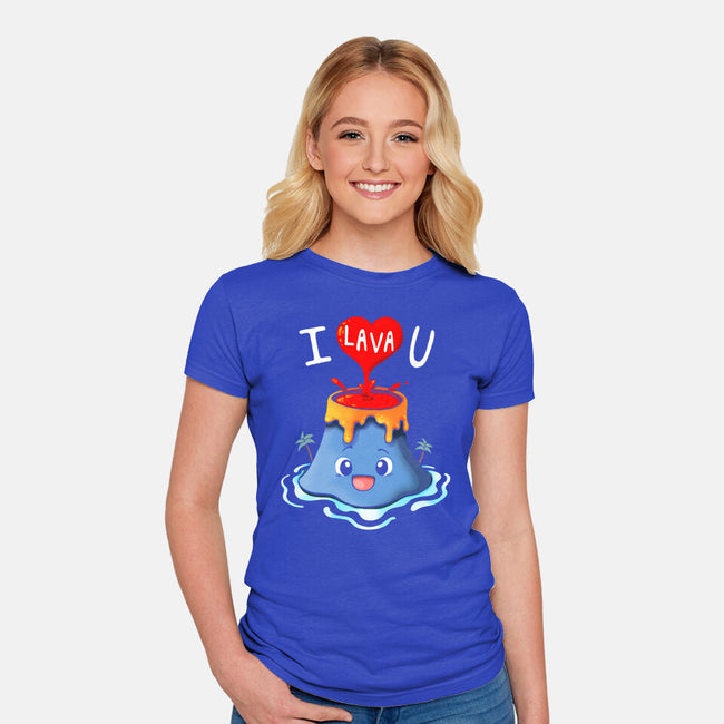 I Lava You-womens fitted tee-Vallina84