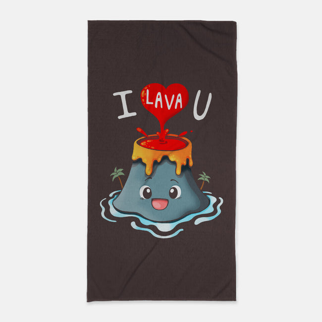 I Lava You-none beach towel-Vallina84