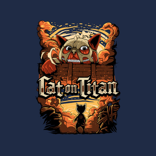 Cat on Titan-youth crew neck sweatshirt-pujartwork