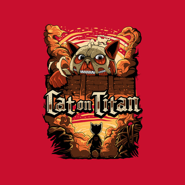 Cat on Titan-youth crew neck sweatshirt-pujartwork