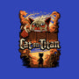 Cat on Titan-womens v-neck tee-pujartwork
