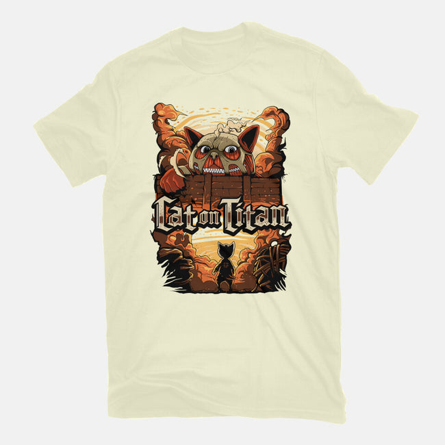Cat on Titan-womens basic tee-pujartwork