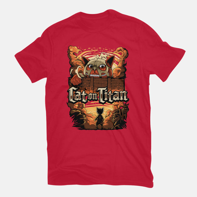 Cat on Titan-mens premium tee-pujartwork