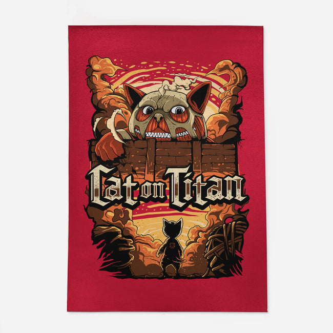 Cat on Titan-none indoor rug-pujartwork