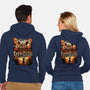 Cat on Titan-unisex zip-up sweatshirt-pujartwork