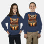 Cat on Titan-youth crew neck sweatshirt-pujartwork