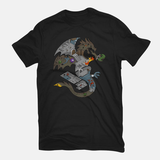 Dungeons in Dragons-womens basic tee-Paul Simic