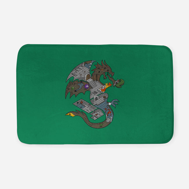 Dungeons in Dragons-none memory foam bath mat-Paul Simic