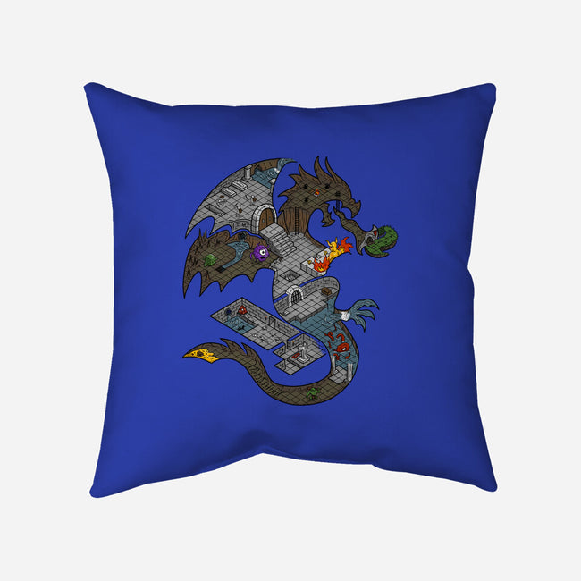 Dungeons in Dragons-none non-removable cover w insert throw pillow-Paul Simic