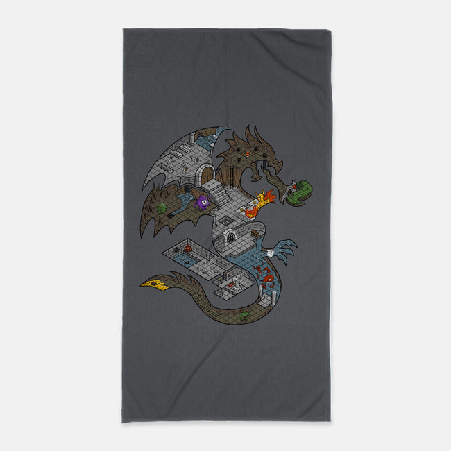 Dungeons in Dragons-none beach towel-Paul Simic