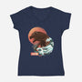 Kaiju Edo-womens v-neck tee-dandingeroz