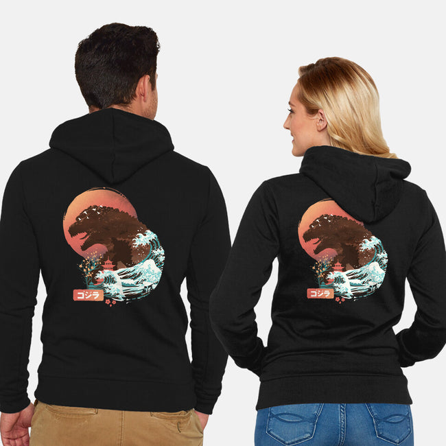 Kaiju Edo-unisex zip-up sweatshirt-dandingeroz