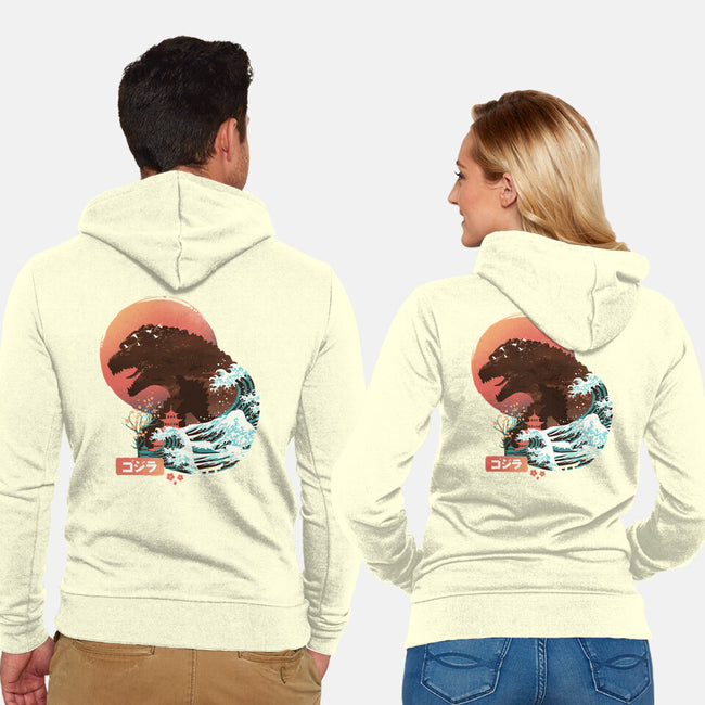 Kaiju Edo-unisex zip-up sweatshirt-dandingeroz