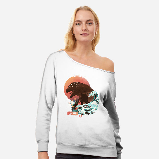 Kaiju Edo-womens off shoulder sweatshirt-dandingeroz