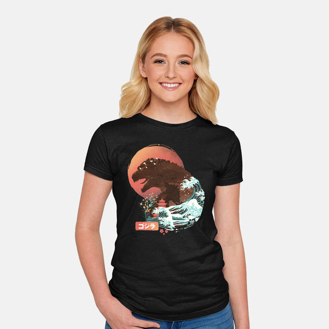 Kaiju Edo-womens fitted tee-dandingeroz