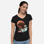 Kaiju Edo-womens v-neck tee-dandingeroz