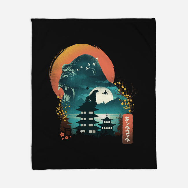 Edo King Kong-none fleece blanket-dandingeroz