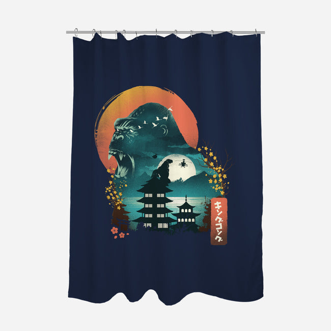 Edo King Kong-none polyester shower curtain-dandingeroz