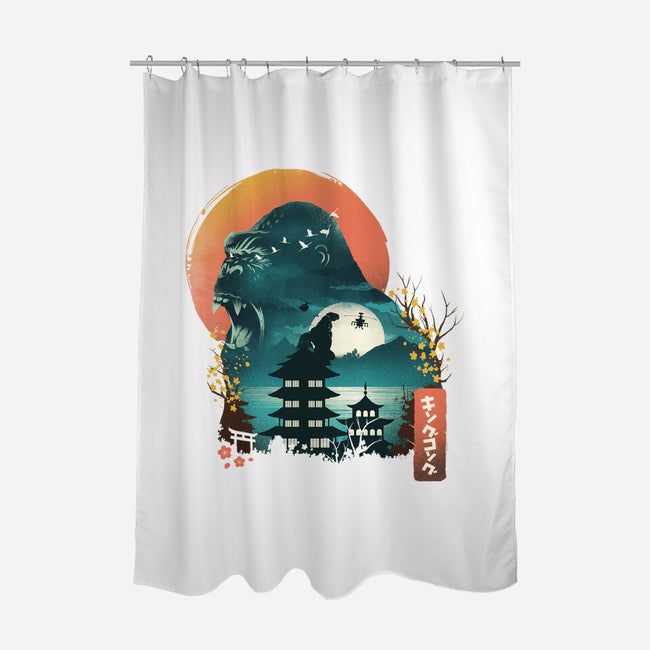 Edo King Kong-none polyester shower curtain-dandingeroz