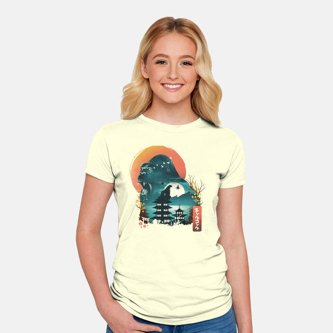 Edo King Kong-womens fitted tee-dandingeroz