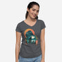 Edo King Kong-womens v-neck tee-dandingeroz