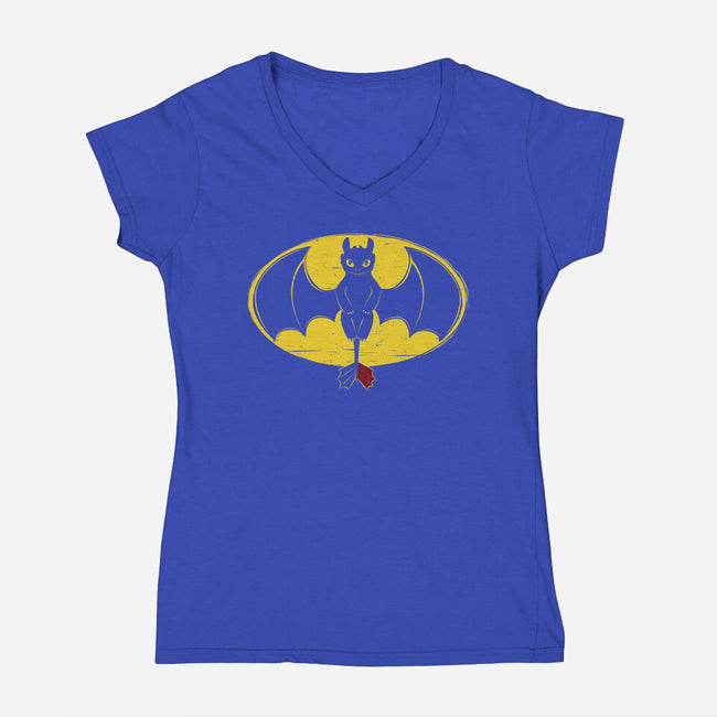 Black Dragon-womens v-neck tee-ducfrench