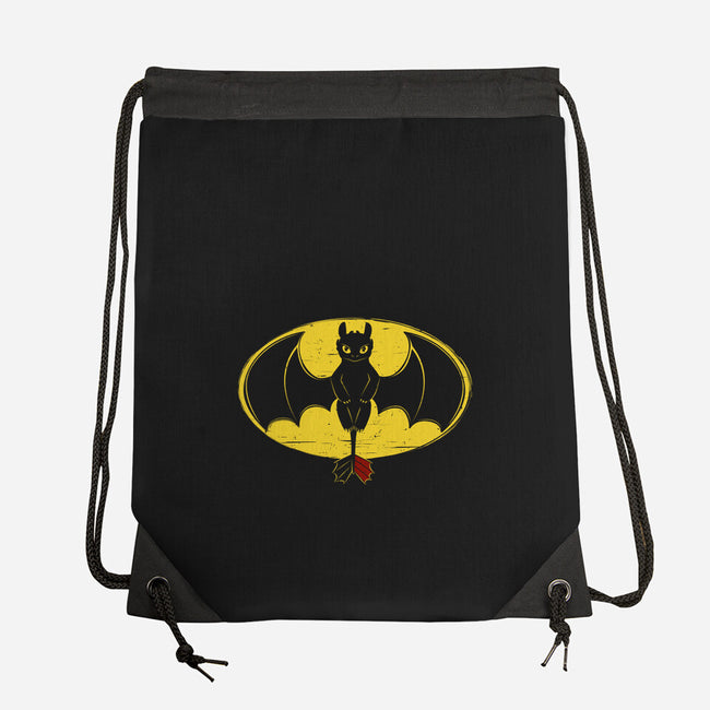 Black Dragon-none drawstring bag-ducfrench