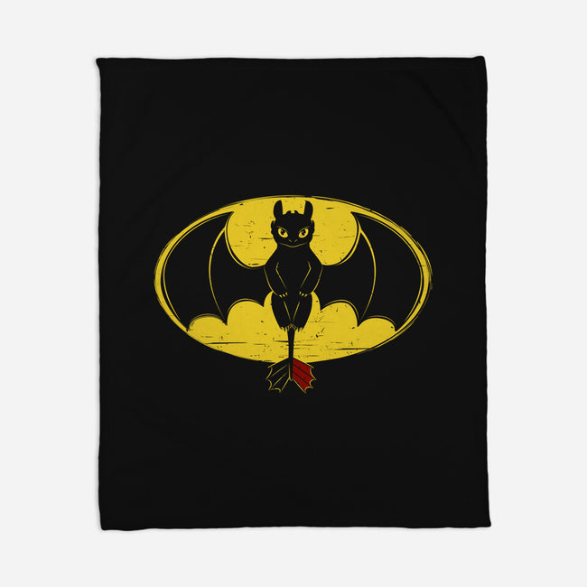 Black Dragon-none fleece blanket-ducfrench