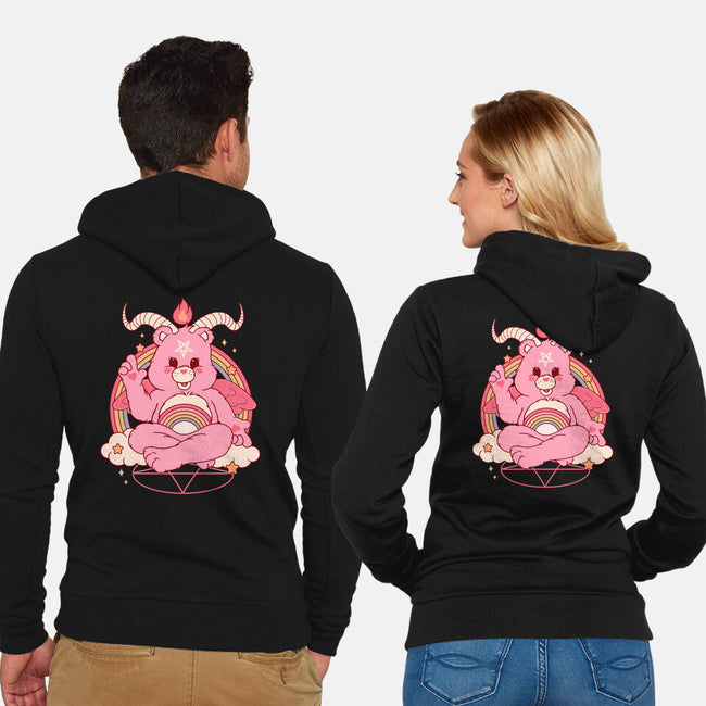 Bearphomet-unisex zip-up sweatshirt-Thiago Correa