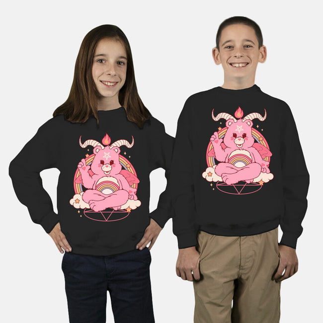 Bearphomet-youth crew neck sweatshirt-Thiago Correa
