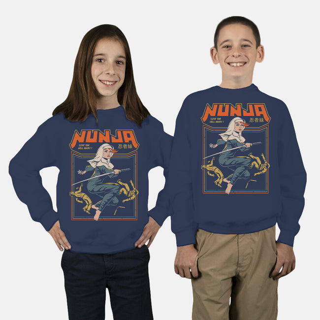 Nunja-youth crew neck sweatshirt-gloopz
